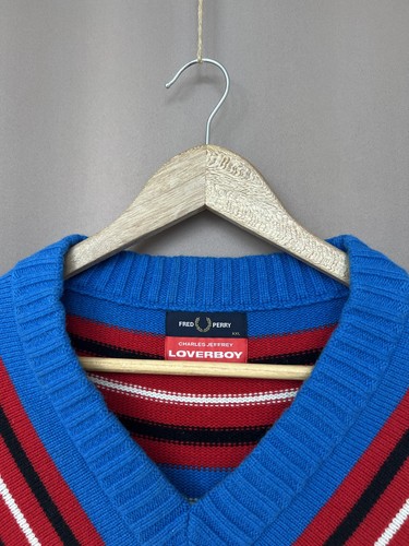 Charles Jeffrey Loverboy x Fred Perry Edition Argyle Sweater Mens Size XXL Knit - Picture 11 of 18