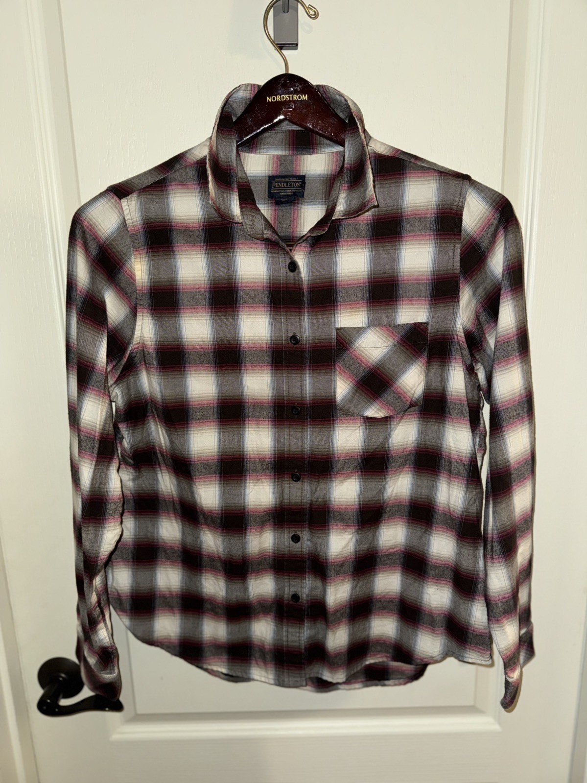 Pendleton Plaid Multi Colored Size Large Button D… - image 4