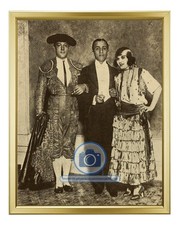 RUDOLPH VALENTINO POLA NEGRI MANUEL REACHI LOS ANGELES 19 8X10 GOLD FRAMED PHOTO