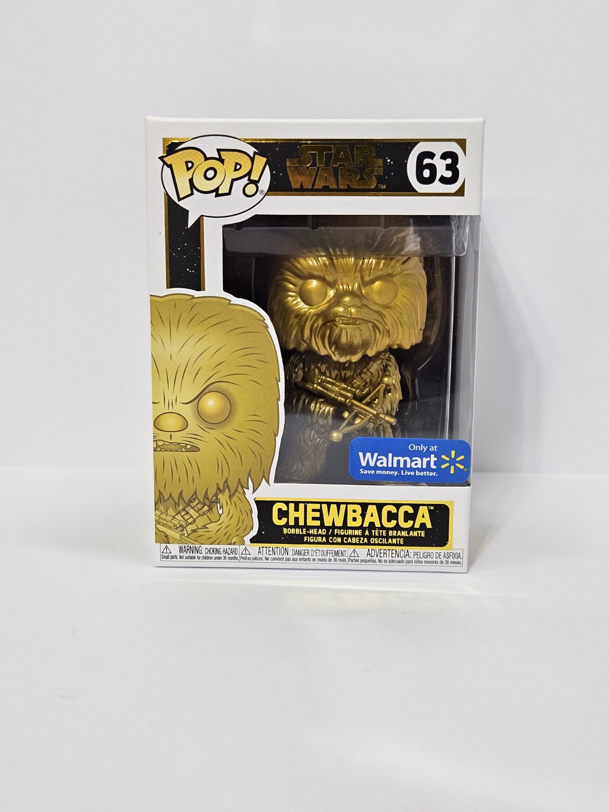 Funko Pop Vynl Star Wars Chewbacca #63 Walmart Exclusive Vin