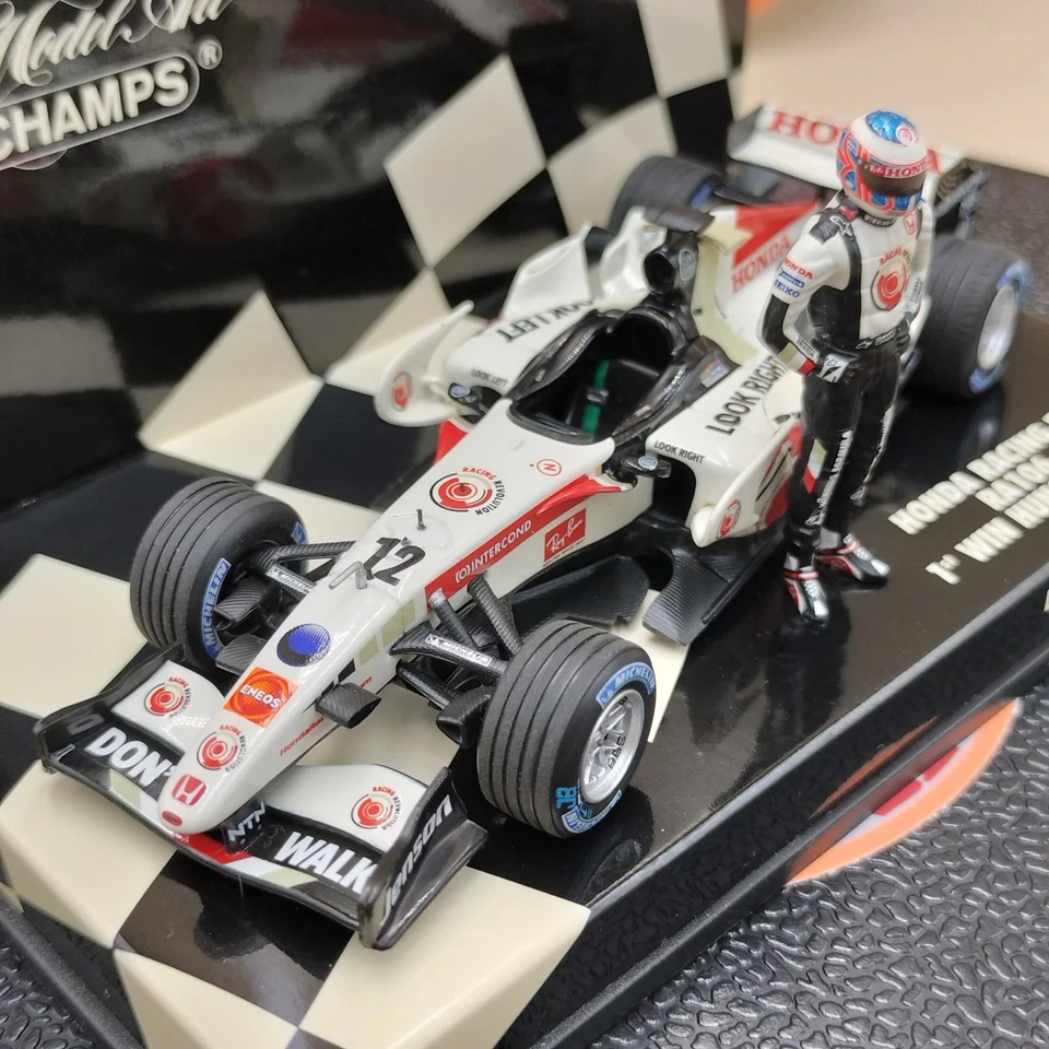 MINICHAMPS 1/43 Honda Racing F1 Team RA106 J. Button Hungary GP 2006 400060112 - Image 2 of 4