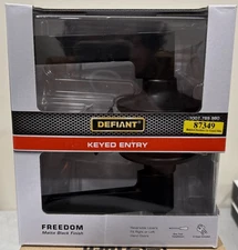 Defiant Keyed Entry Freedom Matte Black Finish 1007-789-980