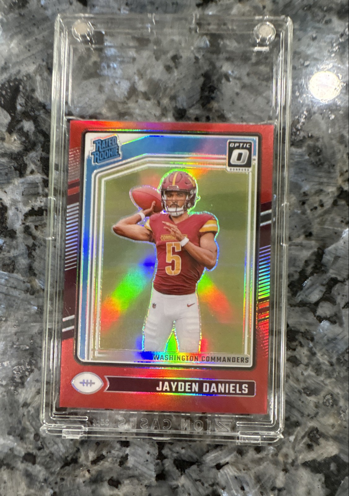 2024 Panini Donruss Optic - Rated Rookie Jayden Daniels #248 Red Prizm /125 (RC)