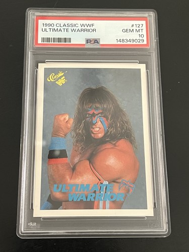 1990 Classic WWF The Ultimate Warrior RC Debut 1st Rookie Card #127 PSA 10 WWE