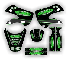 Green FMF Exhaust Graphics fits Kx 65 99-24 Graphic Kit Sticker Kx65 MX