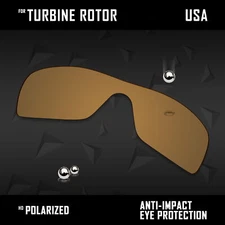 iROX Polarized Replacement Lenses for- Turbine Rotor OO9307  -Bronze Gold
