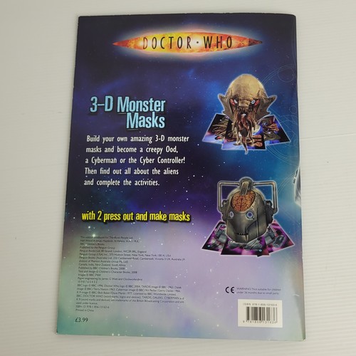 Doctor Who: 3-D Monster Masks, BBC Book Ood Cyberman Cybercontroller Press Out - Picture 6 of 9