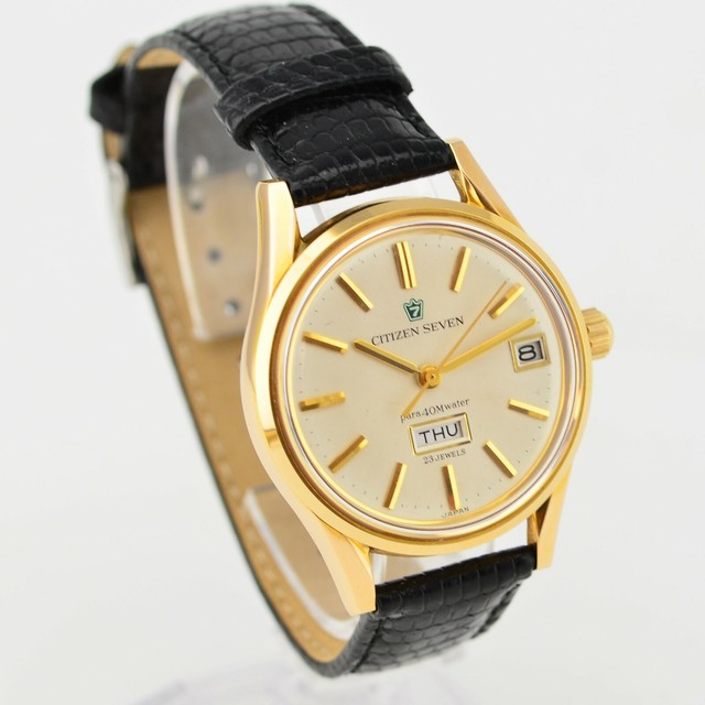 L442 Vintage Citizen Seven Para 40M Gold Mechanical NOS Watch SE0G51301