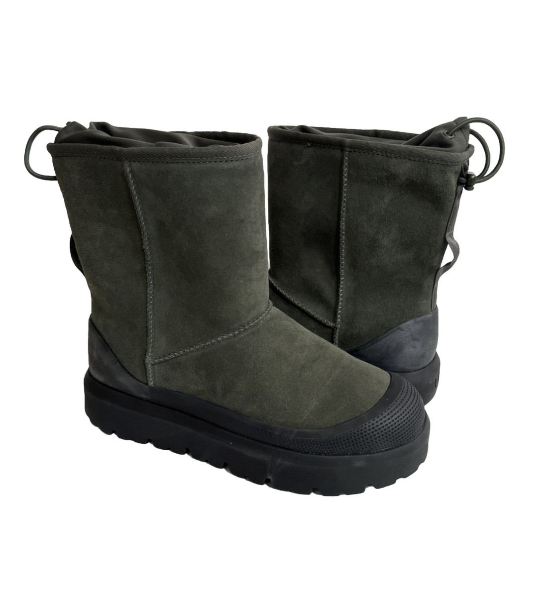 UGG CLASSIC SHORT WEATHER HYBRID FOREST NIGHT BLACK US MEN 10 EU 43 UK