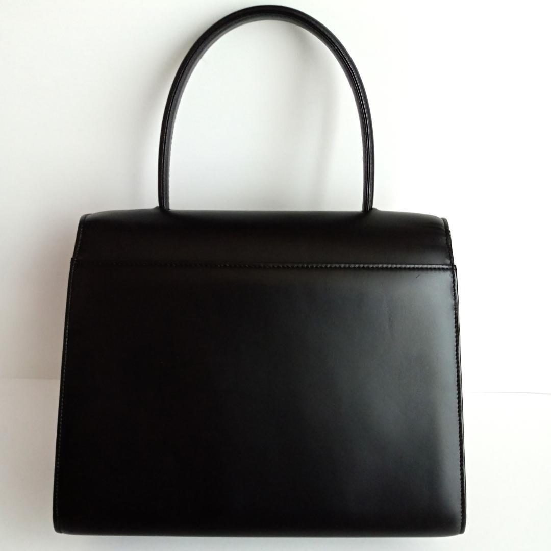 Givenchy Nightingale Black Handbag Leather Ostrich Double