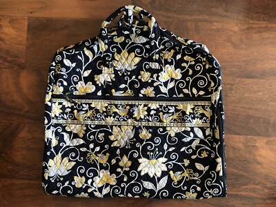 Vera Bradley YELLOW BIRD HANGING GARMENT TRAVEL BAG Retired 100% Cotton 22x45