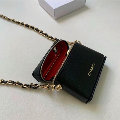Chanel Pouch Lip Case New Limited mirror pouch Black Japan Novelty 9×9×2.5cm New - Picture 6 of 24