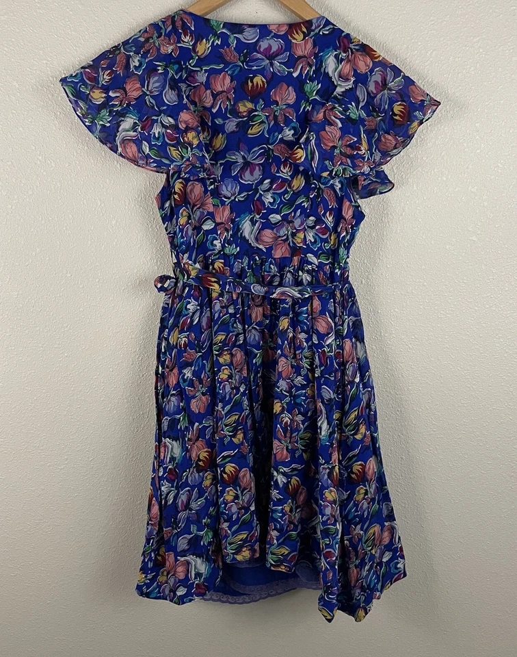 Moulinette Soeurs размер 2 синий 100% шелк упаковка многоцветный цветочный узор - Изображение 2 из 4