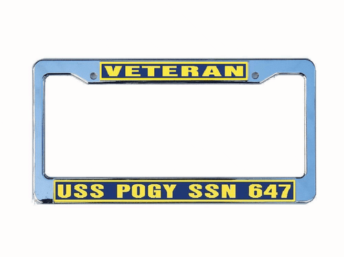 Telaio targa USS POGY SSN 647 US Navy auto militare-camion-RV VETERINARIO - Foto 2 di 8