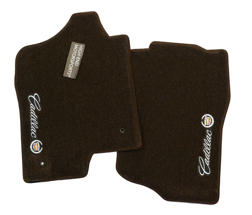 NEW 2007-2014 Cadillac Escalade ESV EXT Floor Mats Sideways Crest Cocoa In-Stock - Imagem 2 de 4