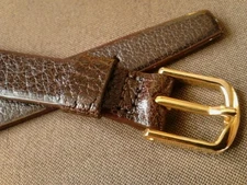 Ladies 60's NOS Stylecraft 14R Dark Brown Flat Stitchless Expo Calf Watch Band