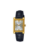 Casio LTP-1234PGL-7A2EF Damenuhr Lederarmband Casio Timeless Collection Schwarz