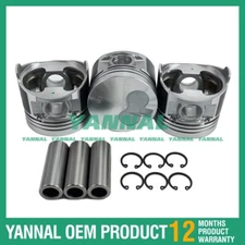 3X Piston oversize 76.25mm For Yanmar 3TNV76 Wacker Neuson EZ28 excavator Engine