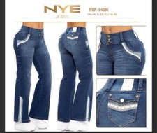 NYE JEANS COLOMBIANOS, Butt Lifter High Waist Boot Cut Push Up Jeans  64086