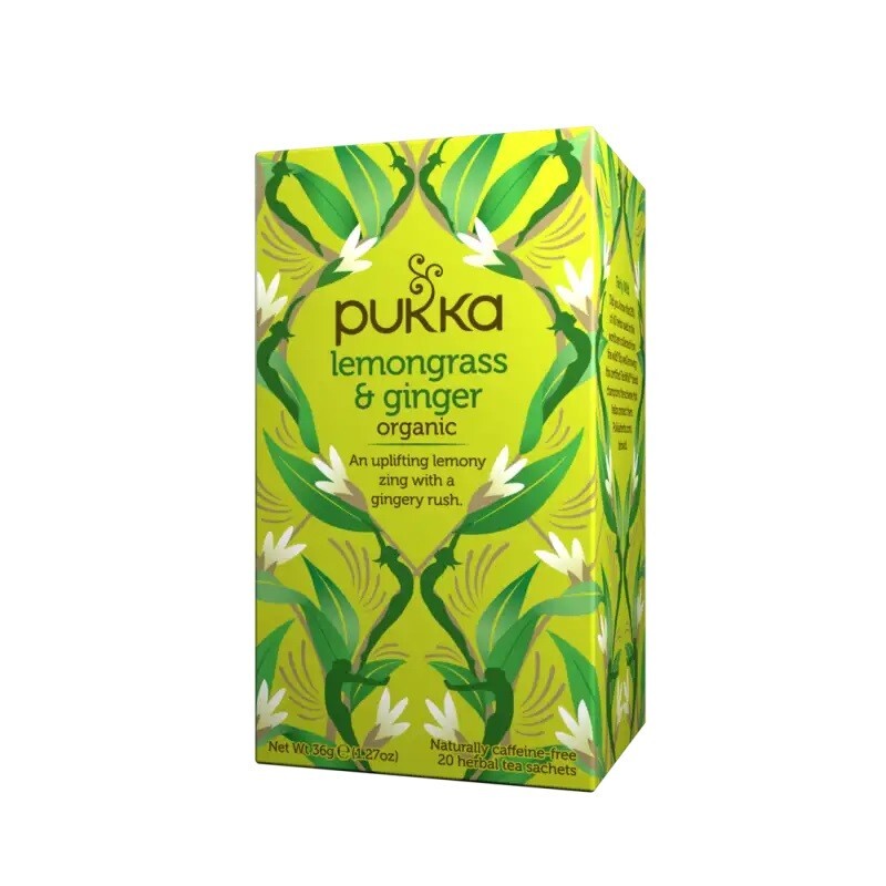 Pukka Tea Lemongrass & Ginger Individually Wrapped Enveloped Tea - Image 4