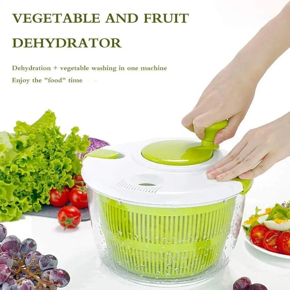 1pc Salad Spinner Dryer Vegetable Fruit Food Dehydrator Quick Drying Multifunct-image