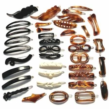 Miniature Snap Barrette Crystal Vintage Novelty Hair Clip Made in Belgium/France