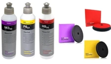 Koch Chemie Polishing Compound Bundle 3 stage (8.45 oz) with (5 Inch) Pads