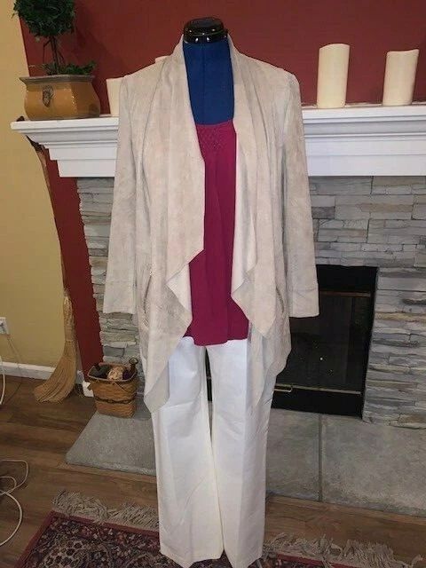 Chaqueta con cuello chal Vakko VS2 para mujer nueva con etiquetas ($275) Foto 3 de 4