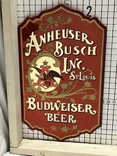ANHEUSER BUSCH SIGN -  FROM THE ORIGINAL BUDWEISER COMPANY 