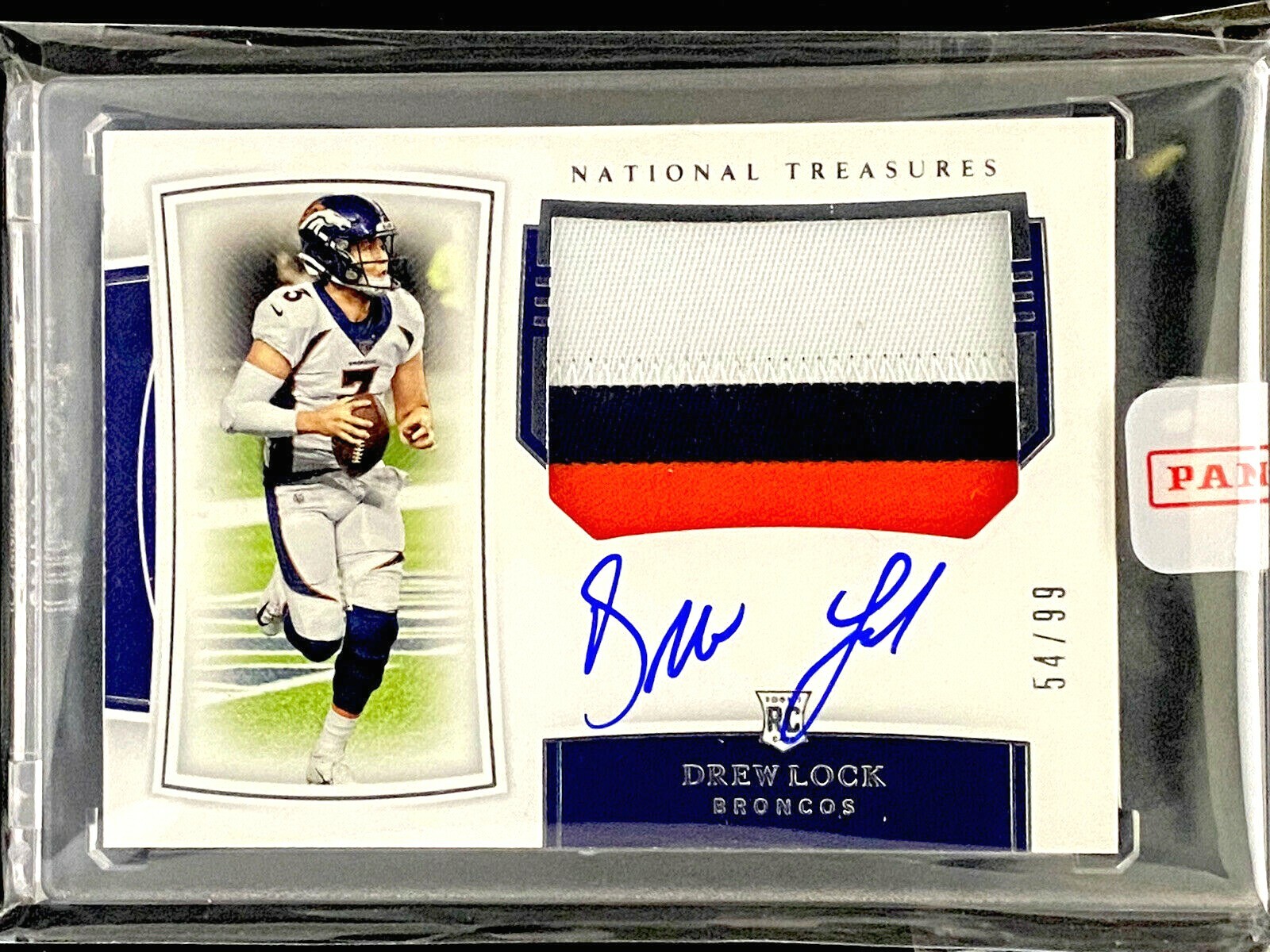 2019 National Treasures Broncos Drew Lock Rookie Patch Auto True RPA #164 54/99