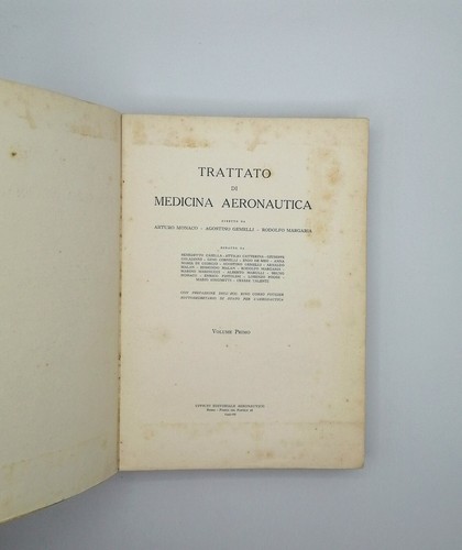 "TRATTATO DI MEDICINA AERONAUTICA 3 Volumi" Monaco - Gemelli - Margaria 1942 - Picture 5 of 6