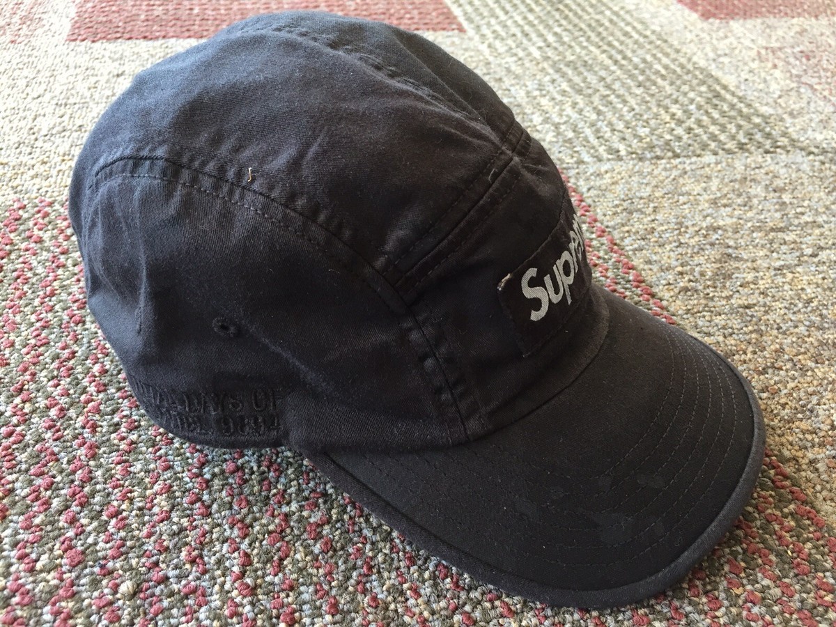 Supreme Overdyed Camo Camp Cap Hat Black SS21 New | eBay