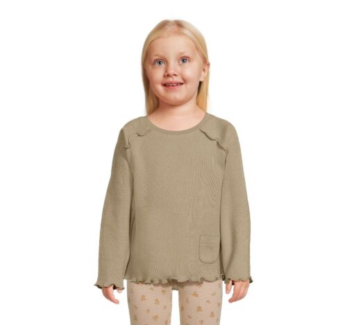easy-peasy Toddler Girl Long Sleeve Pocket T-Shirt, Size 3T Mermaid