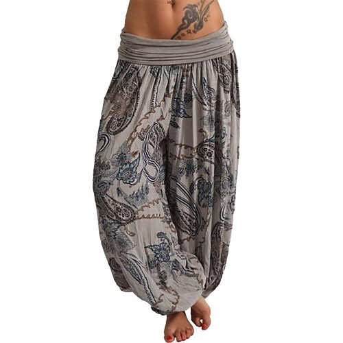 Womens Plus Size Solid Color Casual Loose Pants Stretchy Comfortable Fit Comfort - Picture 35 of 48