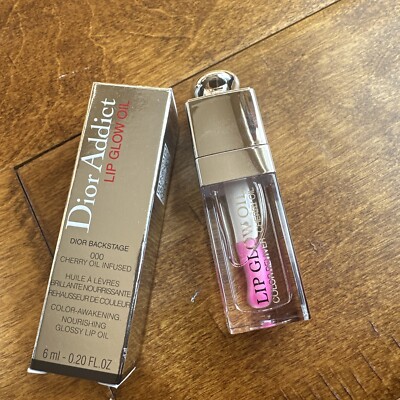 DIOR ADDICT Lip Glow Oil #000 universal clear Full Size 6mL 0.20 oz NEW IN BOX 