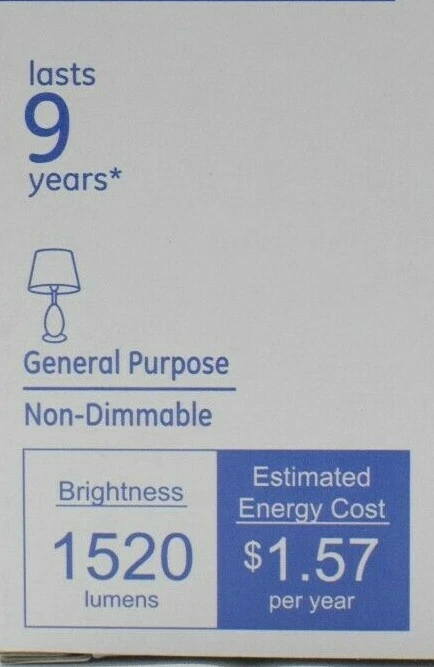 GE 100 Watt Soft White LED Light Bulb, 2700 K, 2 Bulbs Each - 2 Pack - Image 3 of 3
