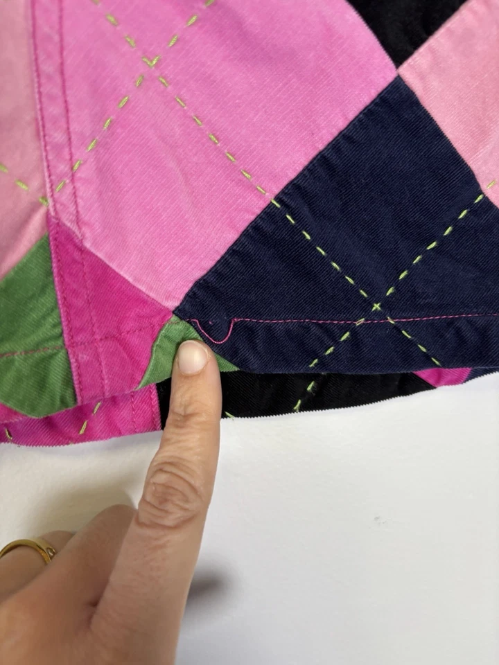 Falda Lilly Pulitzer Etiqueta Blanca Niñas 7 Patchwork De Colección En muy buen estado Cintura Ajustable Foto 2 de 4