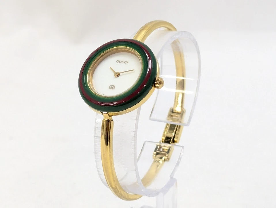 Reloj GUCCI Change Bisel 11/12 Cuarzo Dorado Blanco EN CAJA Para Mujer Funcionando Auténtico Foto 3 de 4