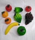 New ListingVintage Murano Style Art Glass Fruit Hand Blown Grapes Orange Tangerine Apples