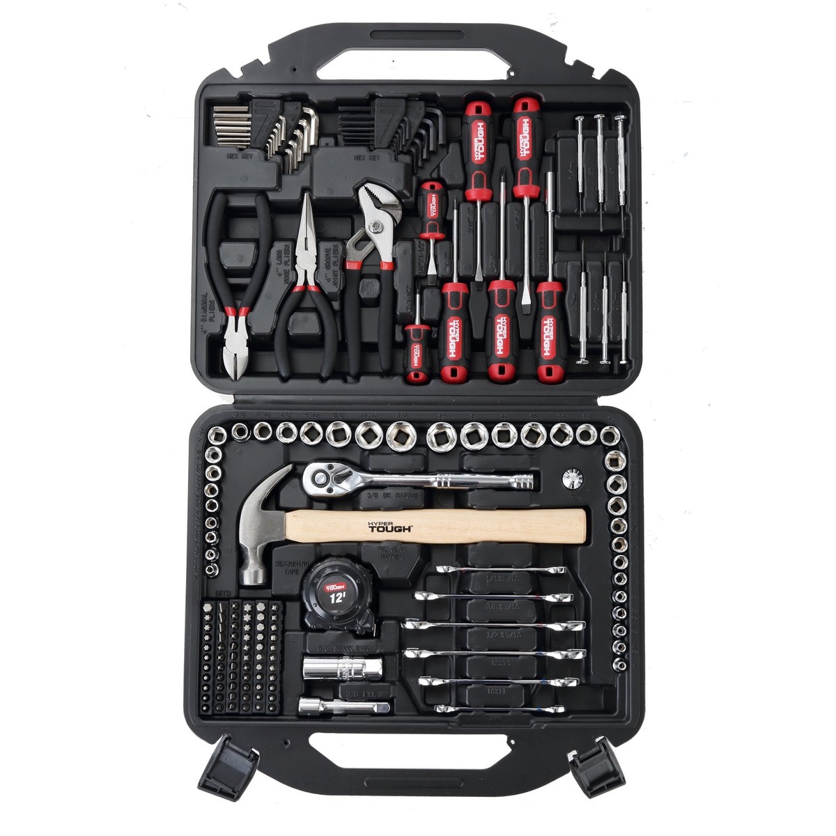 Hyper Tough 160 Piece Home Tool Set with Chrome Vanadium Steel