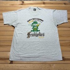 Vintage 80s Frangelico Liqueur Nutty Irishman Leprechaun T-Shirt USA Made - XL