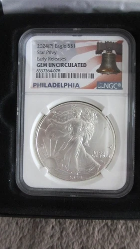 2024 (P) Star Privy Early release Gem Uncirculated Silver dollar