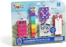 Numberblocks Friends Six to Ten Figures Set Official Licensed Math Learning Toys