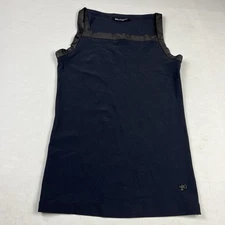 Rufskin Mens Form Fitting Sport Tank Top Blue Matte Stretch Sleek Modern M/L