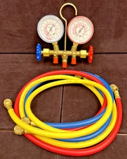 Robinair NOS 40153 Hvac AC Manifold Gauge Set With Hoses