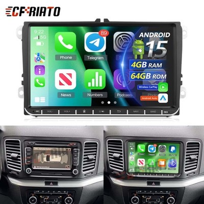 4+64G Für VW sharan 2010-2025 Autoradio Android 15 Apple Carplay Navi WIFI GPS