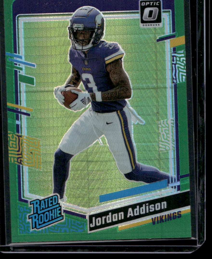 2023 Donruss Optic #271 Jordan Addison Green Hyper
