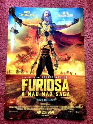 Furiosa Kinoplakat Poster Din A1, Mad Max, Chris Hemsworth, Anya Taylor-Joy