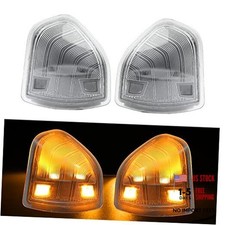 LED Side Mirror Turn Signal Light Left Right Rear View Mirror Lamps Clear