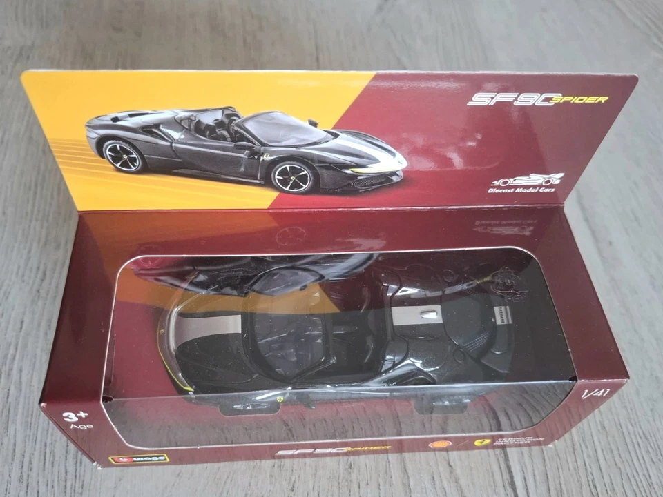 Shell BBurago 1:41 Ferrari Collection Bluetooth collectible cars,296GT3,SF90... - Image 3 of 4